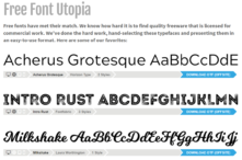 Font gratuiti senza licenza utilizzabili per progetti commerciali